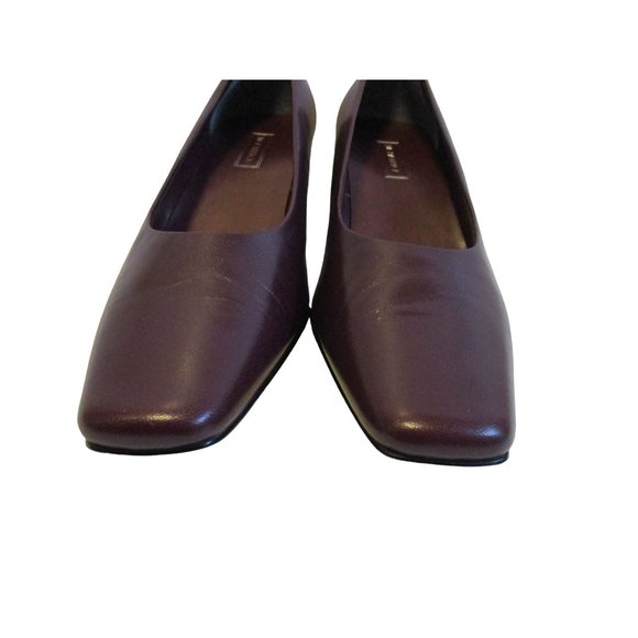 *M. Patrick Oxblood Burgundy Square Toe Patent Leather Pumps - Picture 4 of 8